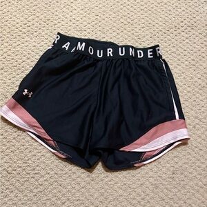 Under Armour Women's Athletic Shorts in Black and Pink